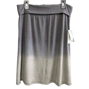 Royal Robbins Sunset Skirt Womens Size M Black Gray Ombre Foldover Waist New Tag